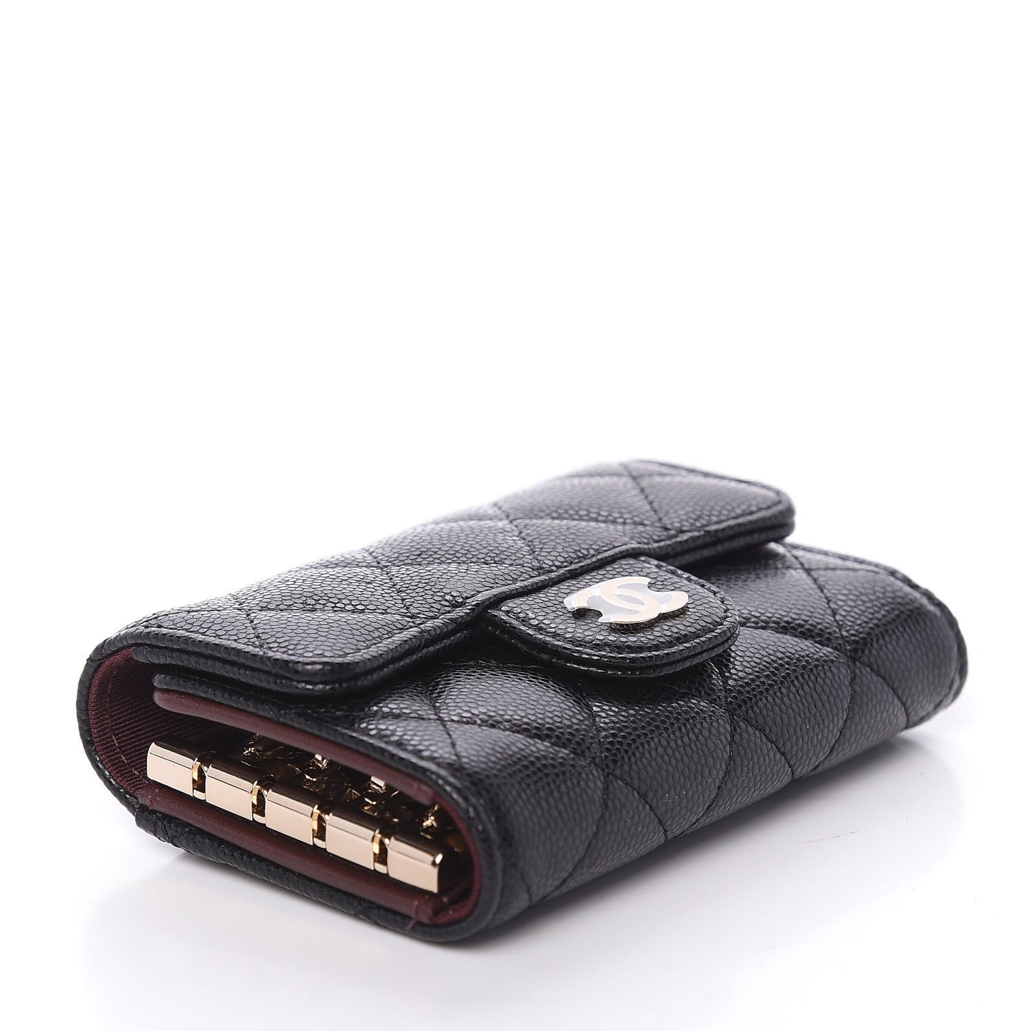 Chanel Caviar Quilted Classic 4 Key Holder Wallet Black 4 of 11