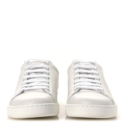 Gucci Calfskin Interlocking G Perforated Womens Ace Sneakers 37 White Grey Sky 3 of 11