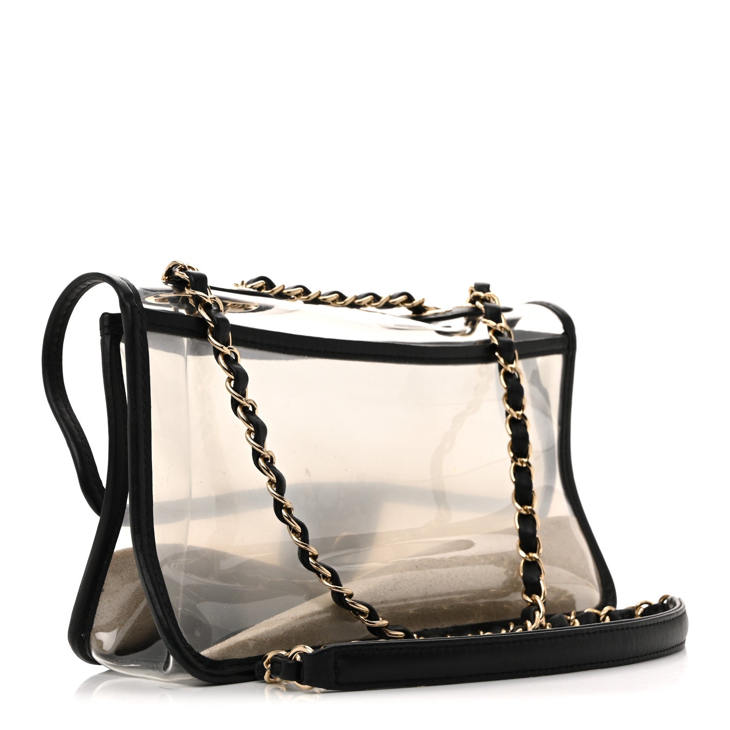 Chanel Lambskin PVC Medium Sand By The Sea Flap Black 3 of 13