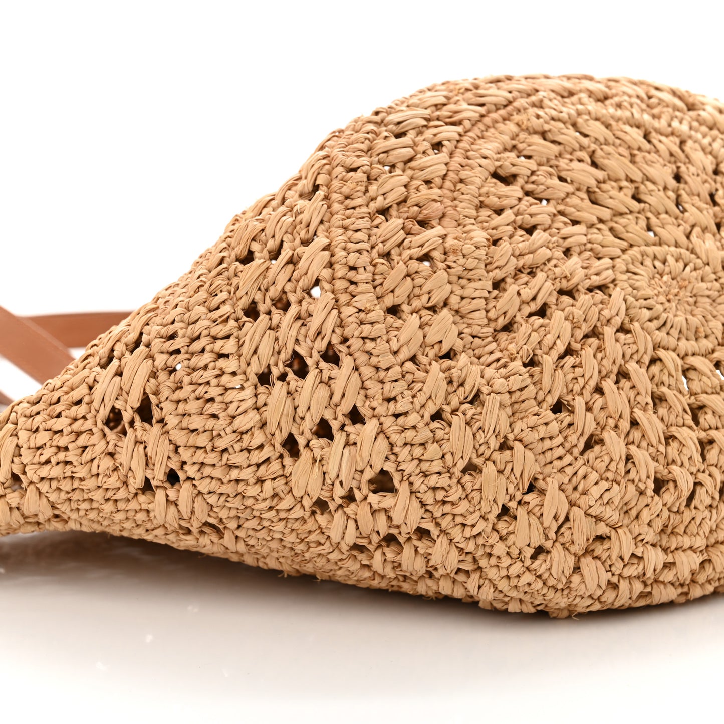 Raffia Calfskin Small Panier Tote Naturel