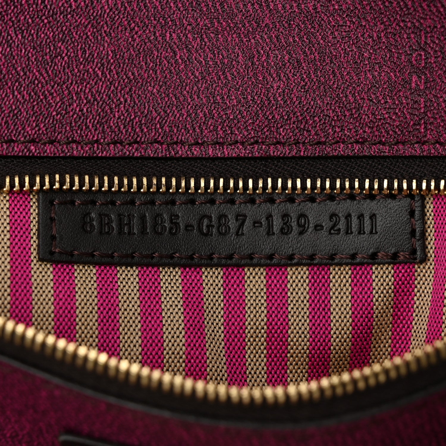Fendi Zucca Spalmati Medium Roll Tote Tobacco Fuxia 7 of 12
