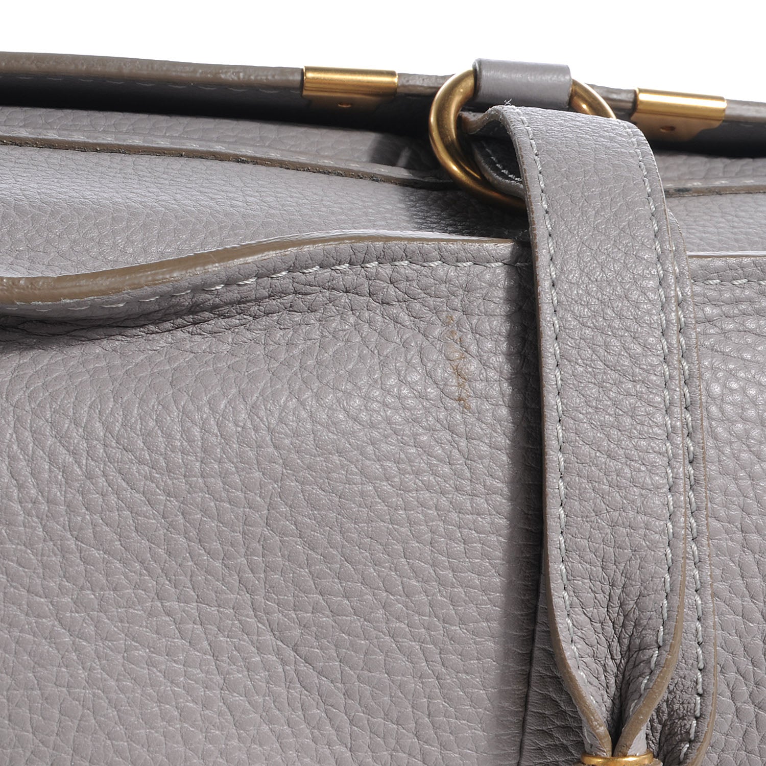 Chloe Calfskin Leather Large Marcie Satchel Cashmere Grey 4 of 9