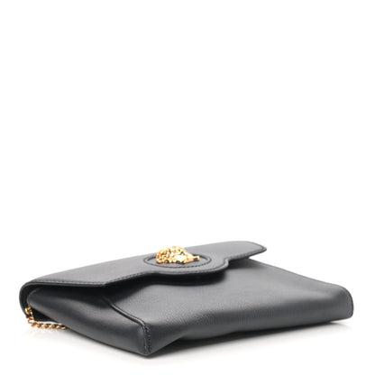 Versace Grained Calfskin La Medusa Chain Crossbody Bag Black 6 of 22