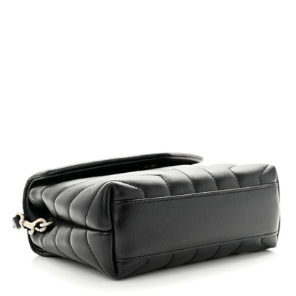Saint Laurent Calfskin Y Quilted Monogram Toy Loulou Crossbody Bag Black 4 of 9
