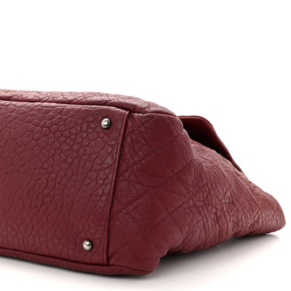 Chanel Crumpled Lambskin Quilted Large Tote Burgundy 10 of 11