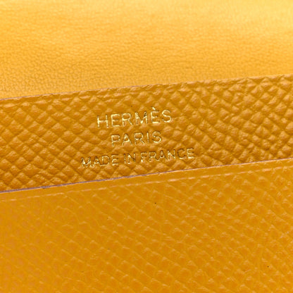 Hermes Epsom Bearn Card Holder Wallet Jaune Ambre 6 of 9