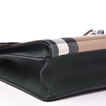 Burberry Derby Calfskin House Check Small Macken Crossbody Bag Dark Bottle Green 9 of 10