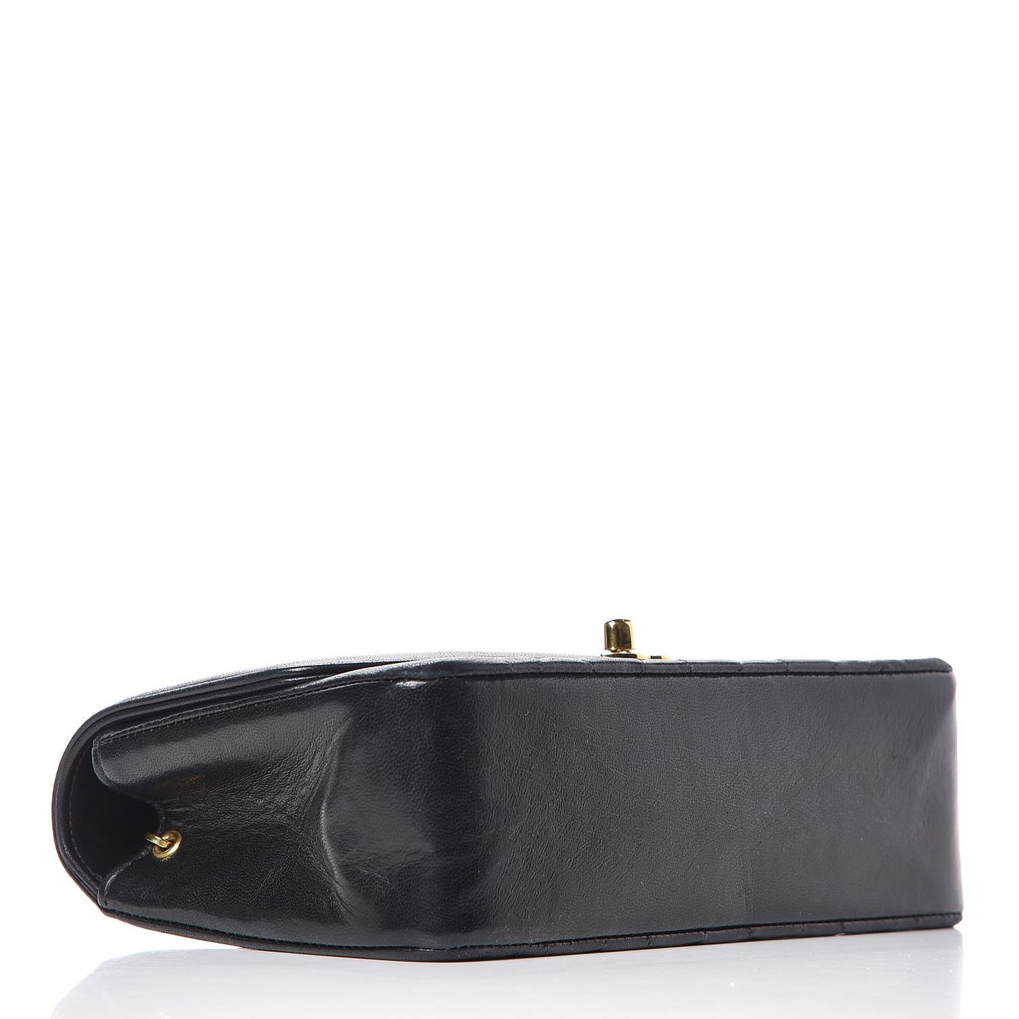 Lambskin Quilted Small Single Flap Black