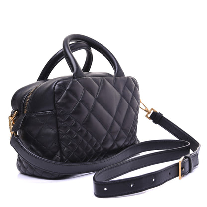 Versace Nappa Quilted Icon Bowler Bag Black 3 of 14