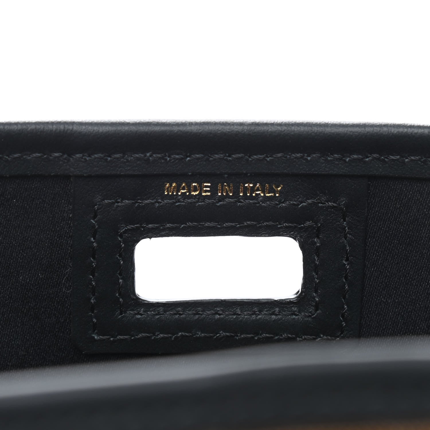 Fendi Glazed Fabric Vitello Century FF 1974 Stamp Patch Mini Peekaboo Defender Cover Mogano Panna Black 6 of 9