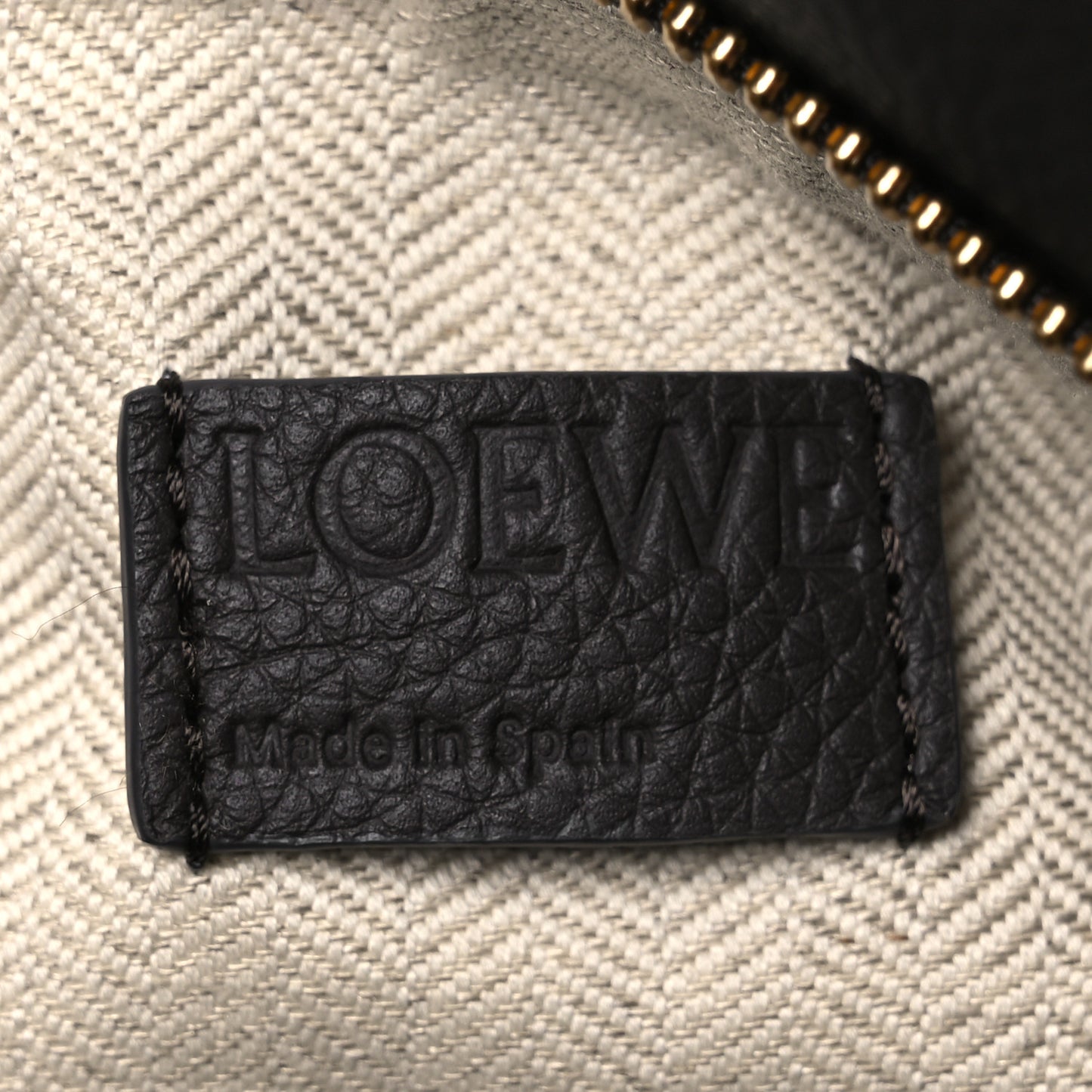 Grained Calfskin Small Puzzle Edge Bag Dark Grey