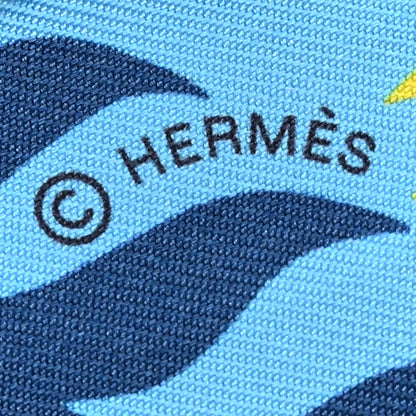Hermes Silk Sous Le Charme D Orphee Twilly Marine Bleu Azure Jaune 4 of 4