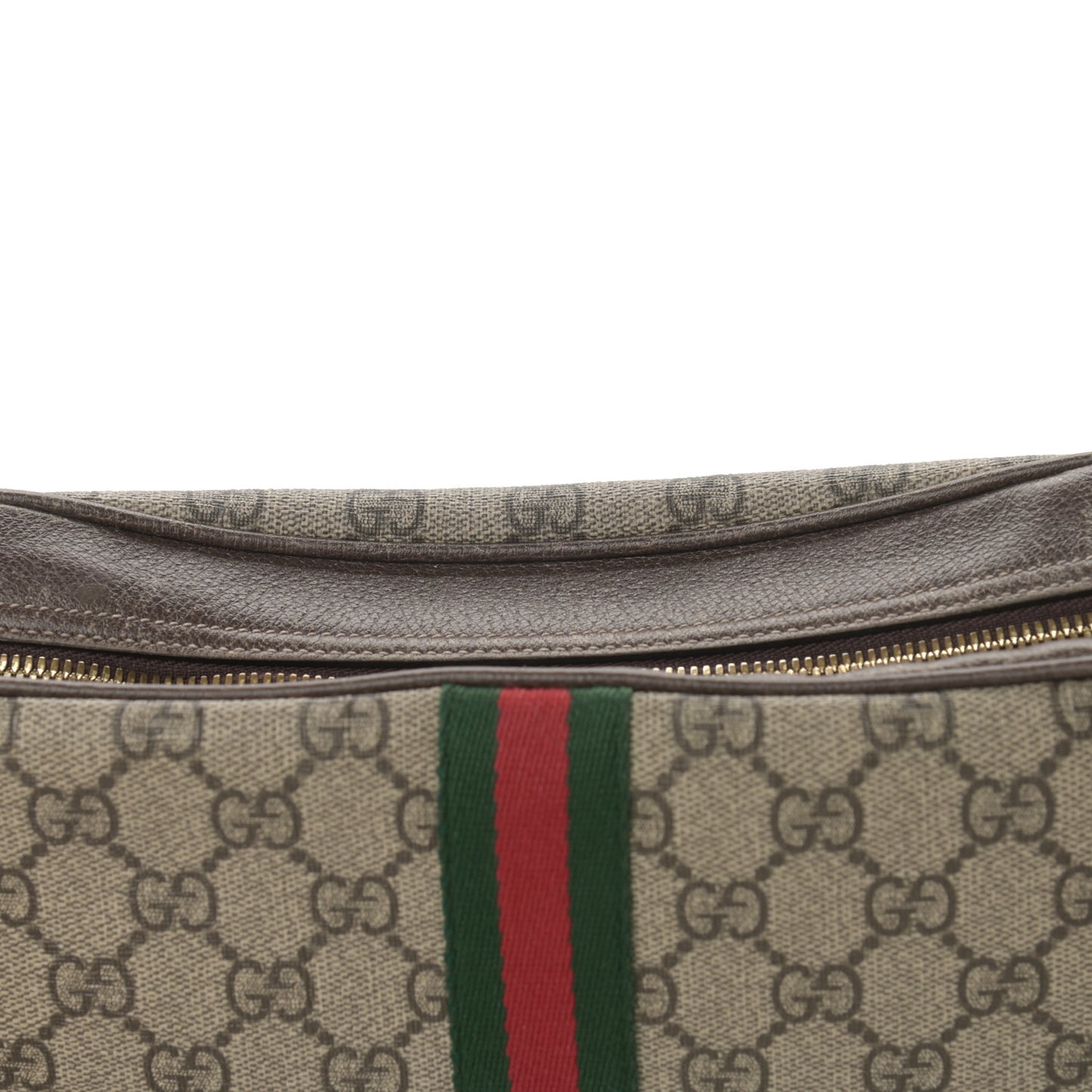 GG Supreme Monogram Web Small Ophidia Shoulder Bag Brown