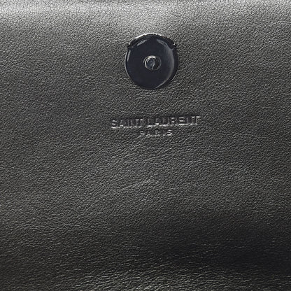 Saint Laurent Ribbed Calfskin Medium Monogram Kate Satchel Anthracite 8 of 11