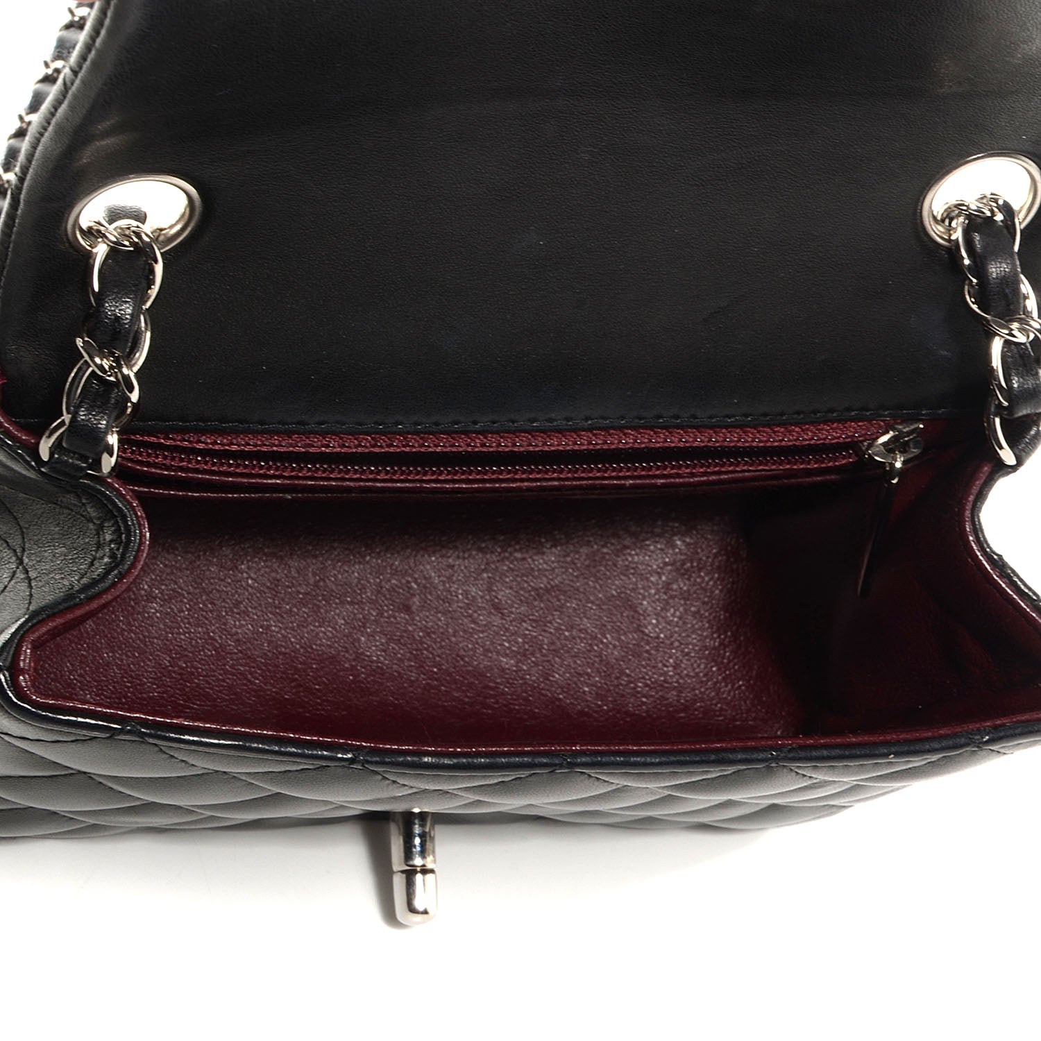 Chanel Lambskin Quilted Mini Square Flap Black 5 of 8