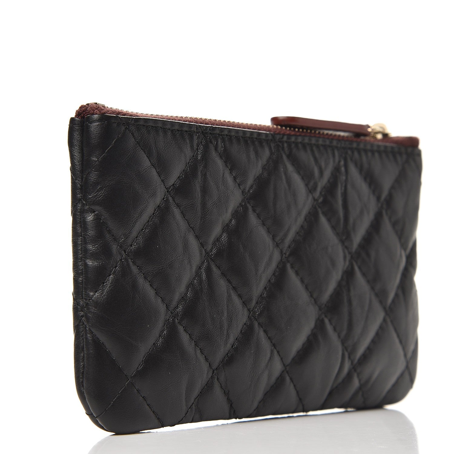 Chanel Aged Calfskin Quilted Small Reissue Cosmetic Case Black 3 of 8