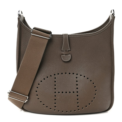 Hermes Taurillon Clemence Evelyne III PM Etoupe 1 of 12