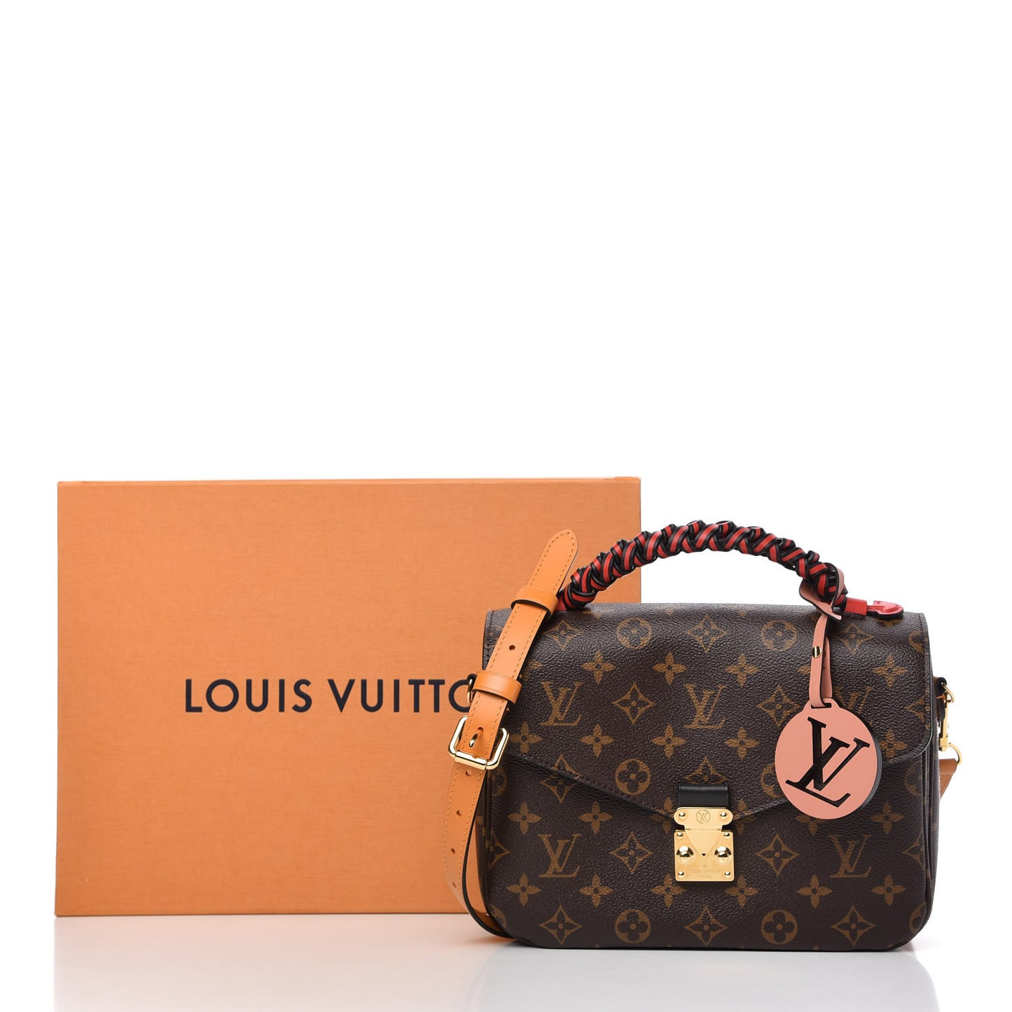 Monogram Braided Pochette Metis Coquelicot