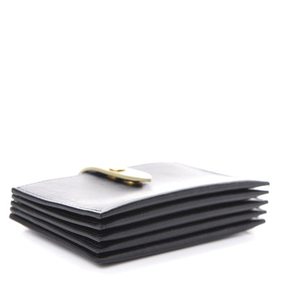 Celine Smooth Calfskin Accordion Card Holder Black Gold 4 of 7