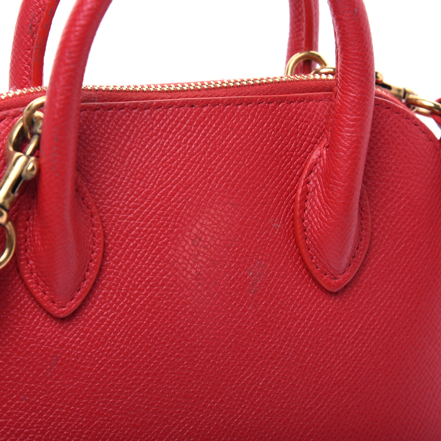 Balenciaga Grained Calfskin XXS Ville Top Handle Bag Rouge Coquelicot 18 of 22
