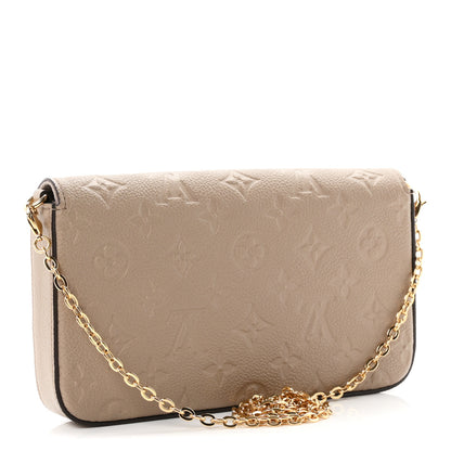 Louis Vuitton Empreinte Pochette Felicie Chain Wallet Tourterelle 3 of 10