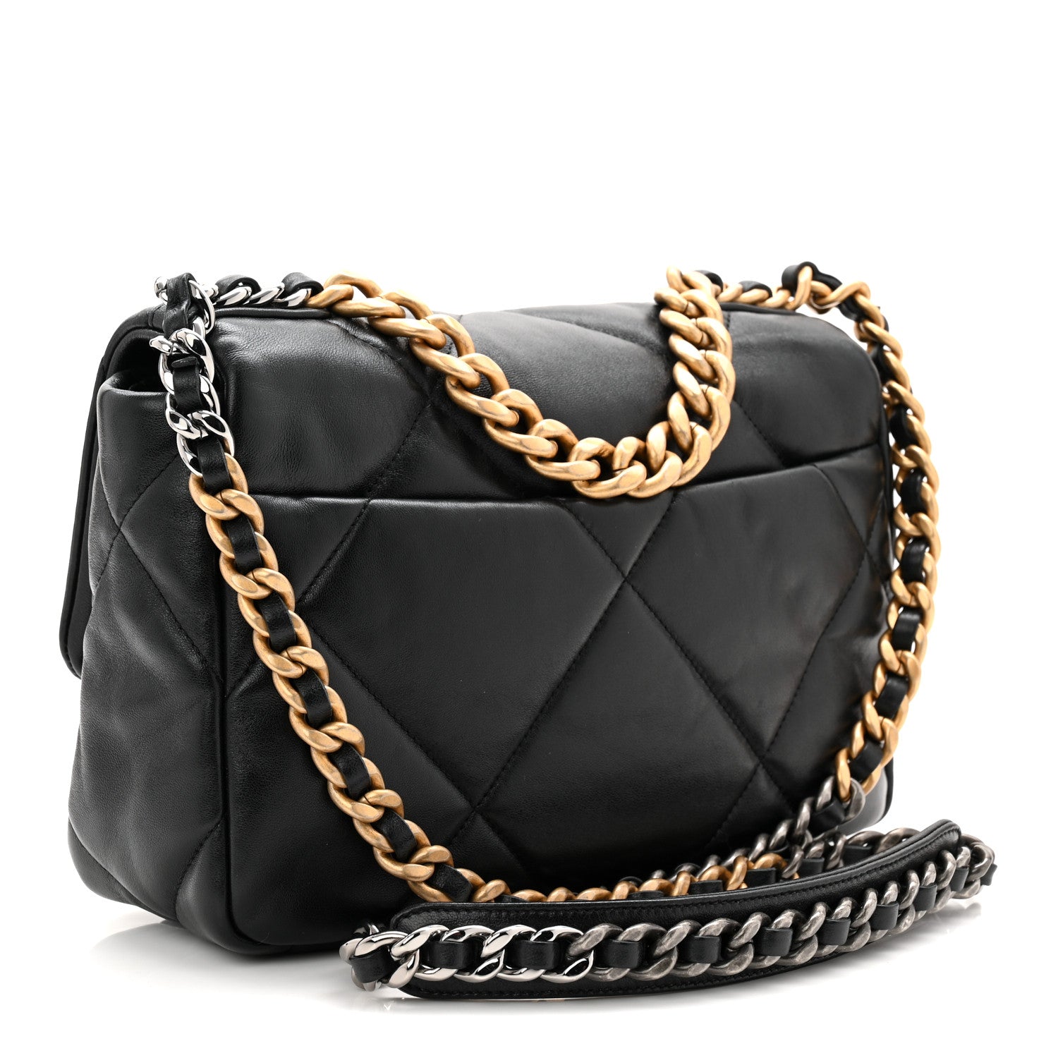 Chanel Lambskin Quilted Medium Chanel 19 Flap Black 4 of 21