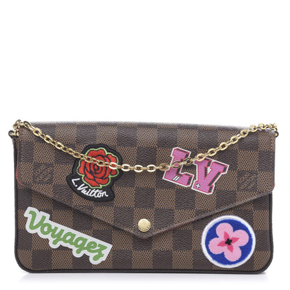 Louis Vuitton Damier Ebene LV Stories Pochette Felicie Chain Wallet 1 of 11