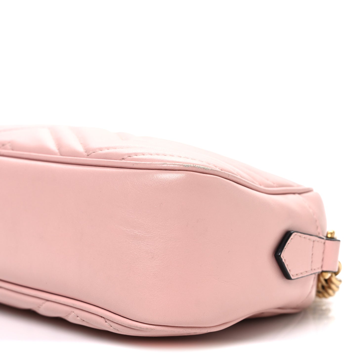 Calfskin Matelasse Small GG Marmont Chain Shoulder Bag Perfect Pink