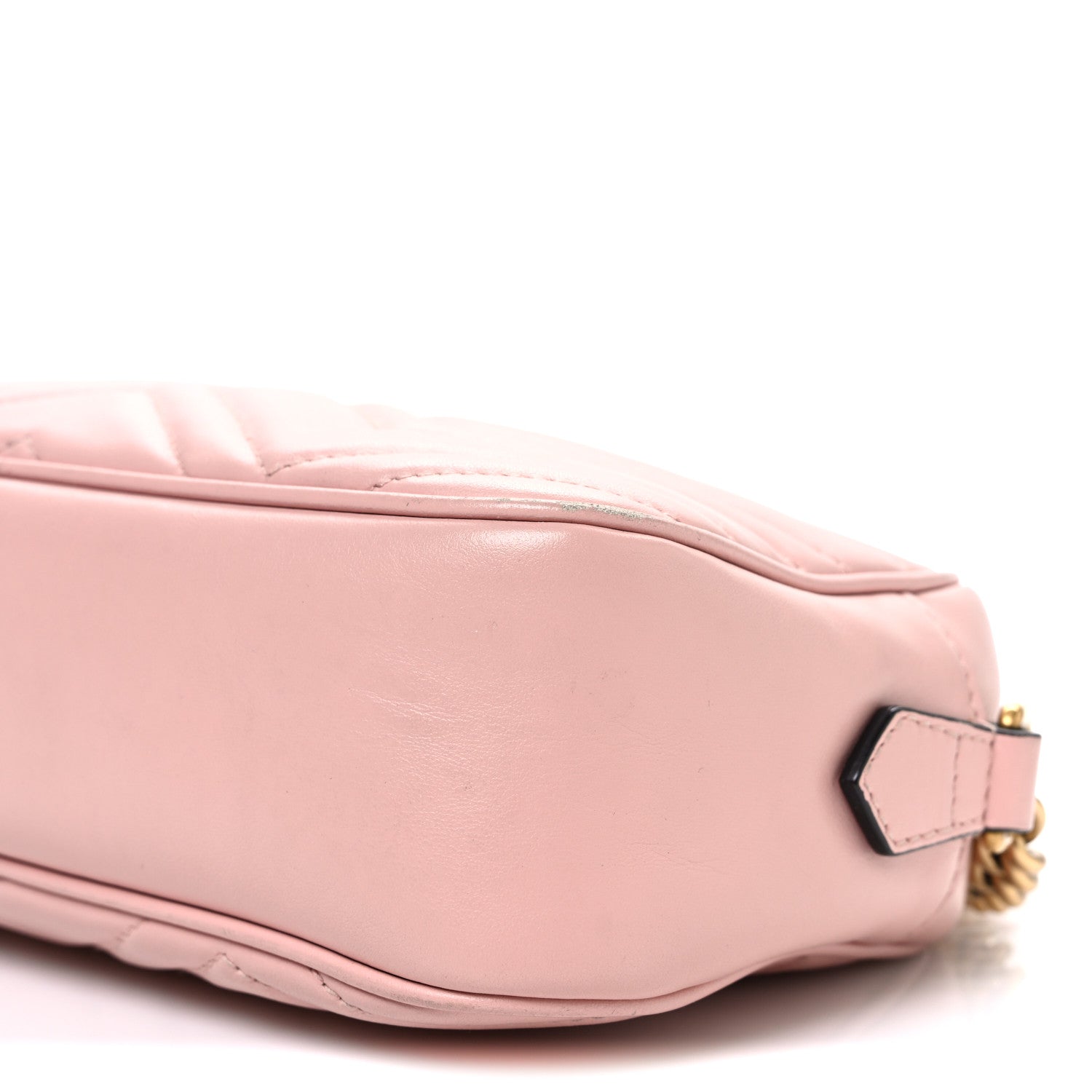 Gucci Calfskin Matelasse Small GG Marmont Chain Shoulder Bag Perfect Pink 10 of 12
