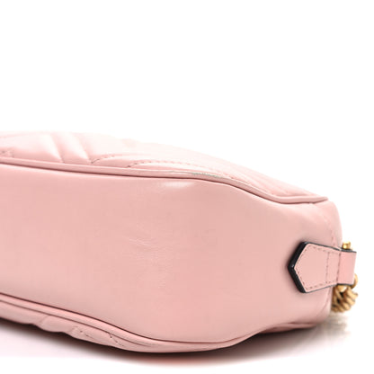 Gucci Calfskin Matelasse Small GG Marmont Chain Shoulder Bag Perfect Pink 10 of 12