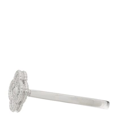 Van Cleef & Arpels 18K White Gold Diamond Sweet Alhambra Ring 51 5.75 4 of 7