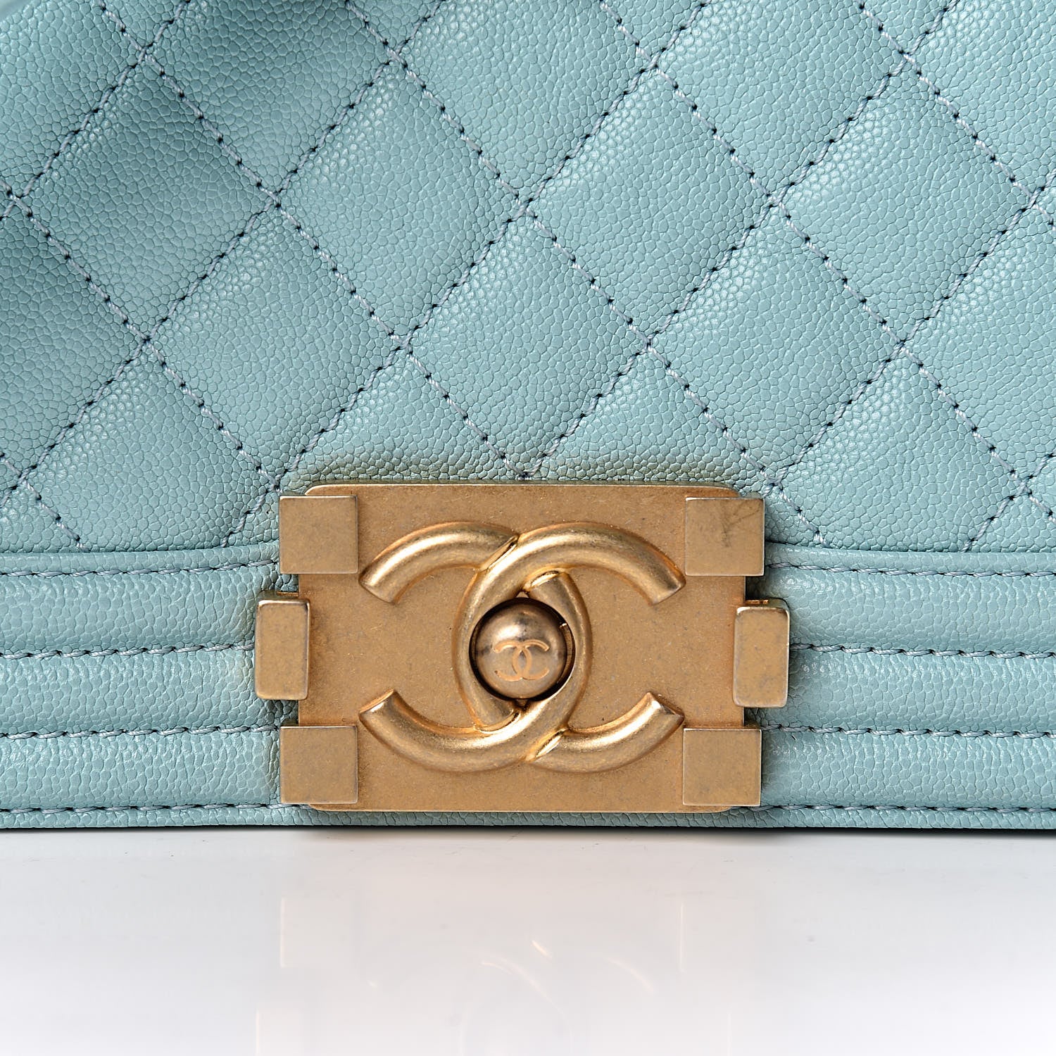 Chanel Caviar Quilted Small Boy Flap Light Blue 10 of 10