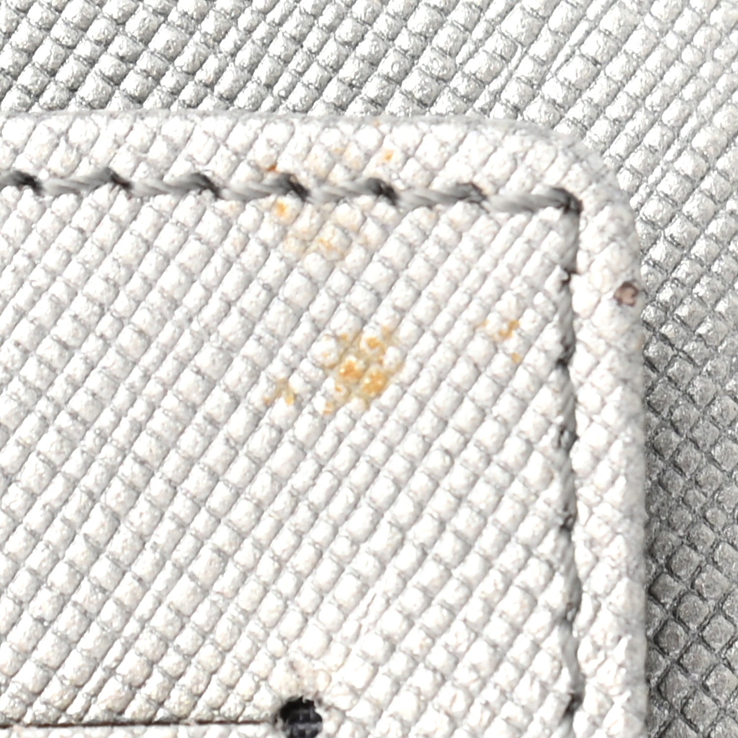 MCM Metallic Visetos Rabbit Passport Holder Silver 882434