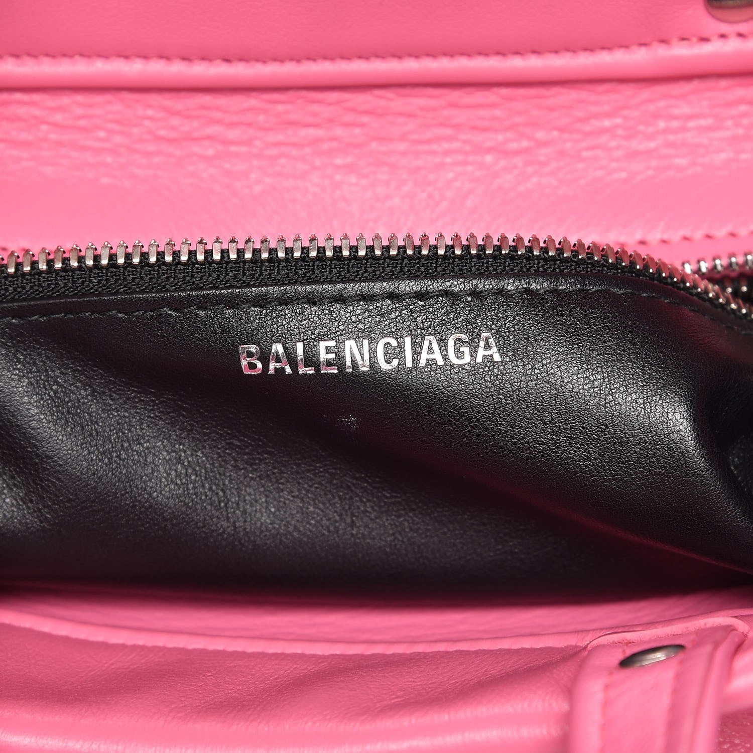 Balenciaga Calfskin XS Fringe Laundry Cabas Rose Bubblegum Light Black 7 of 10