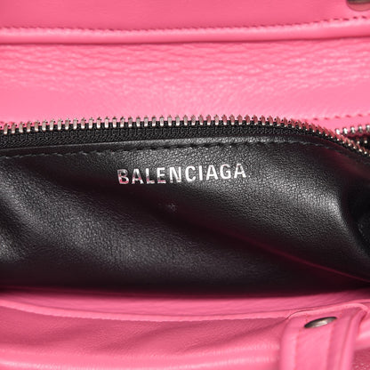 Balenciaga Calfskin XS Fringe Laundry Cabas Rose Bubblegum Light Black 7 of 10