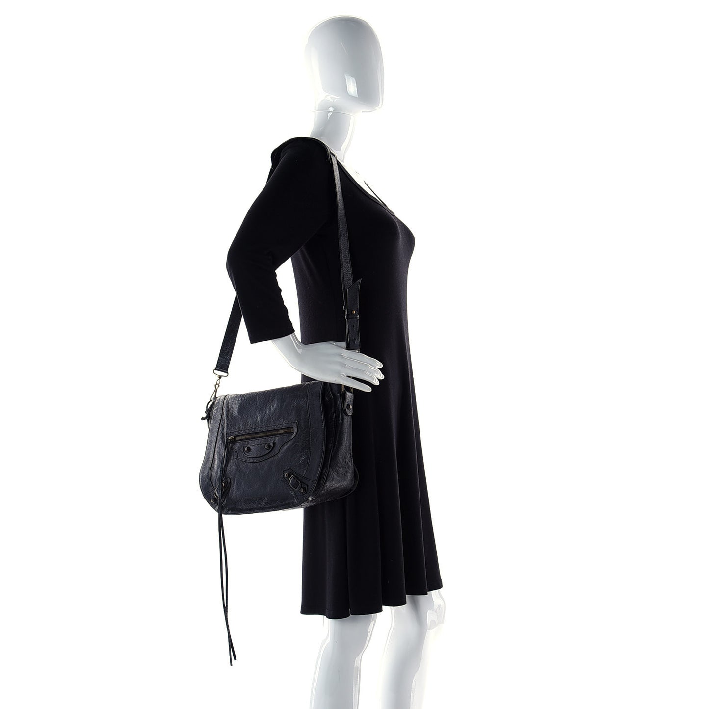 Agneau Classic Hardware Neo Folk Messenger Black