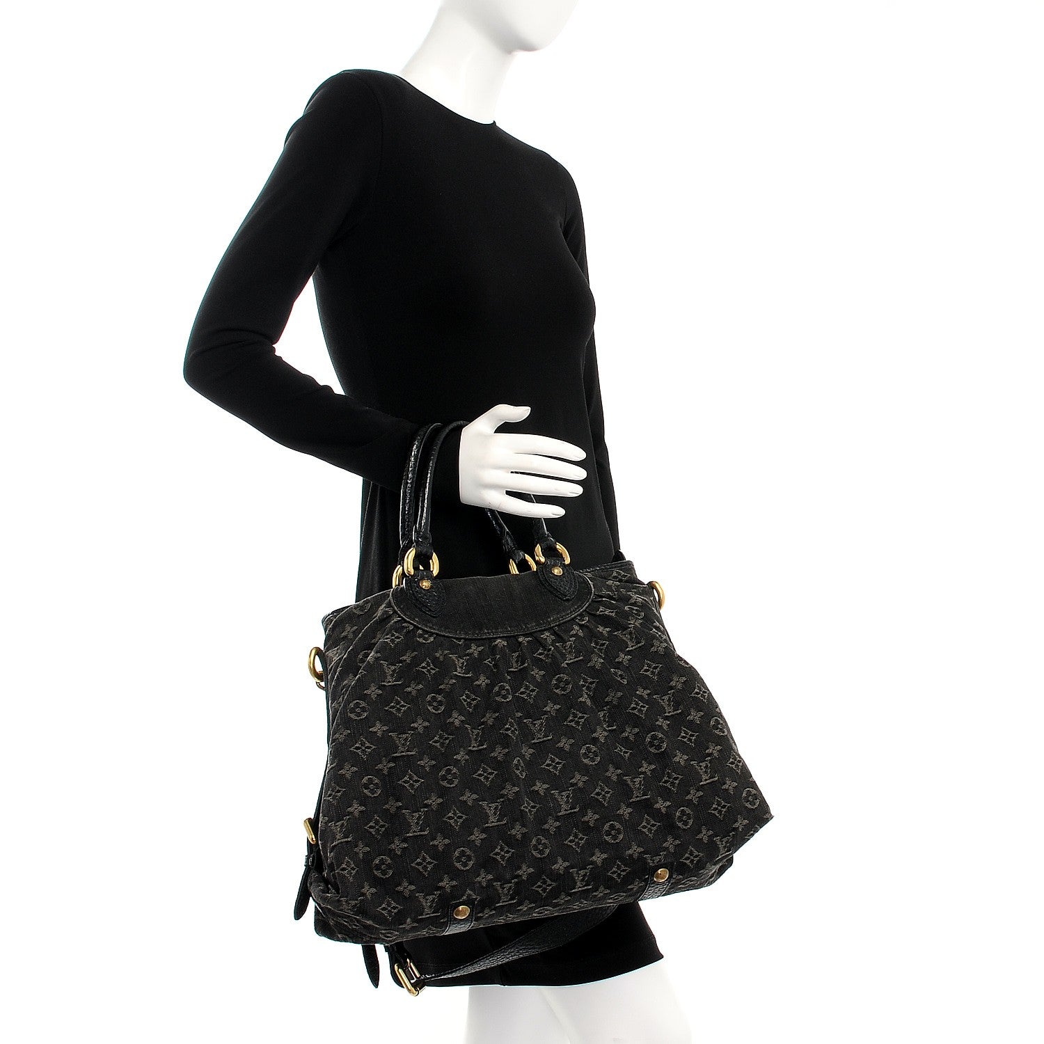 Louis Vuitton Denim Neo Cabby GM Black 3 of 8