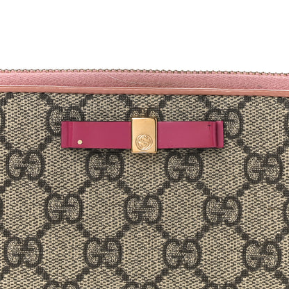 Gucci Monogram Bow Zip Around Wallet Pink 7 of 16