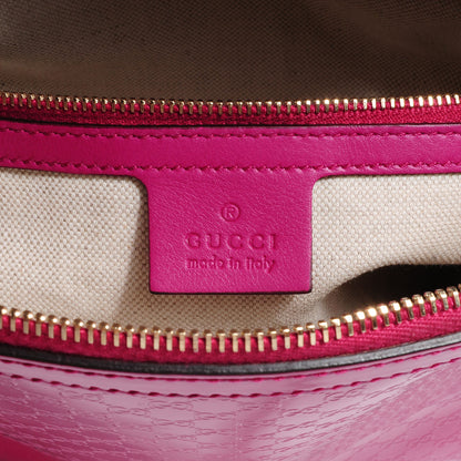 Gucci Patent Microguccissima Medium Nice Top Handle Dome Bag Bright Bouganville 6 of 9