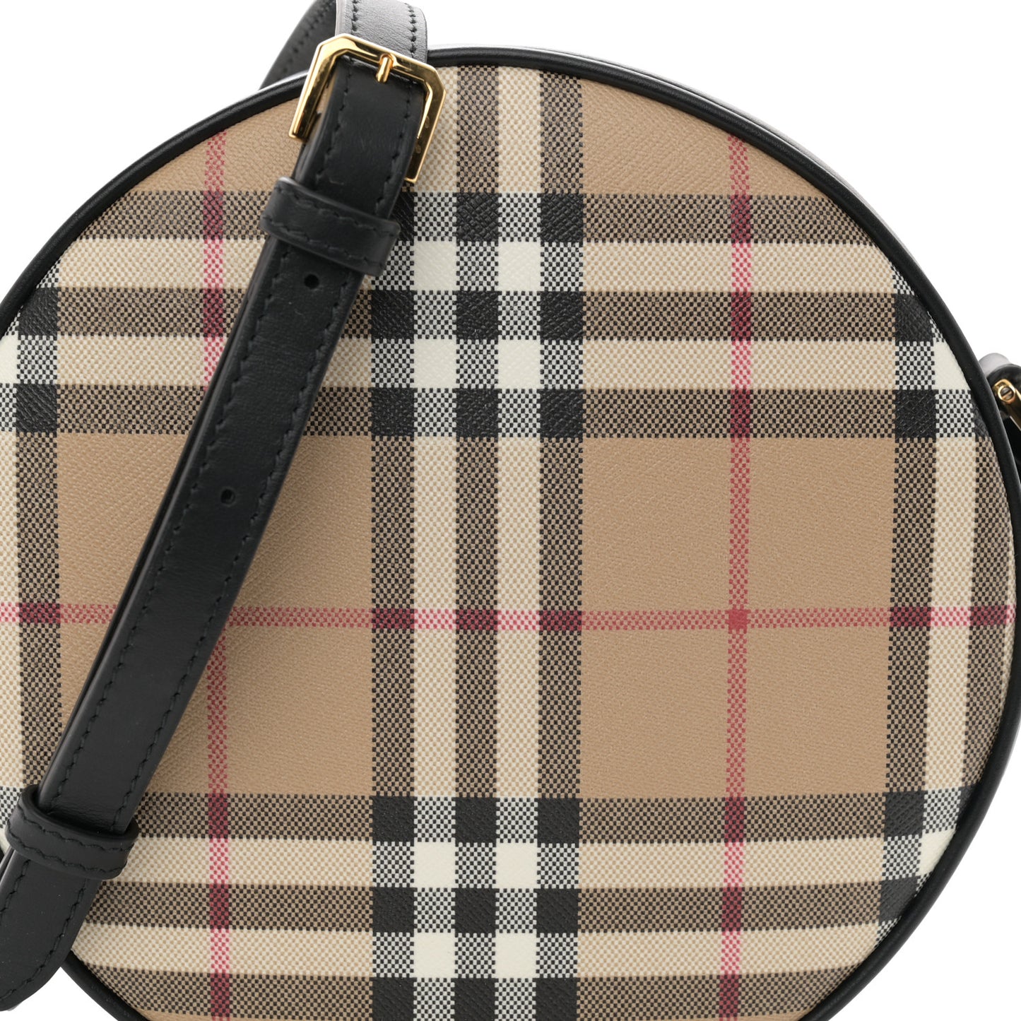Vintage Check Canvas Calfskin Louise Bag Archive Beige Black