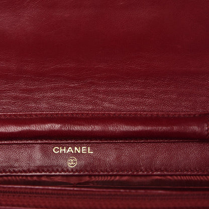 Chanel Caviar Timeless CC Wallet On Chain WOC Red 9 of 12