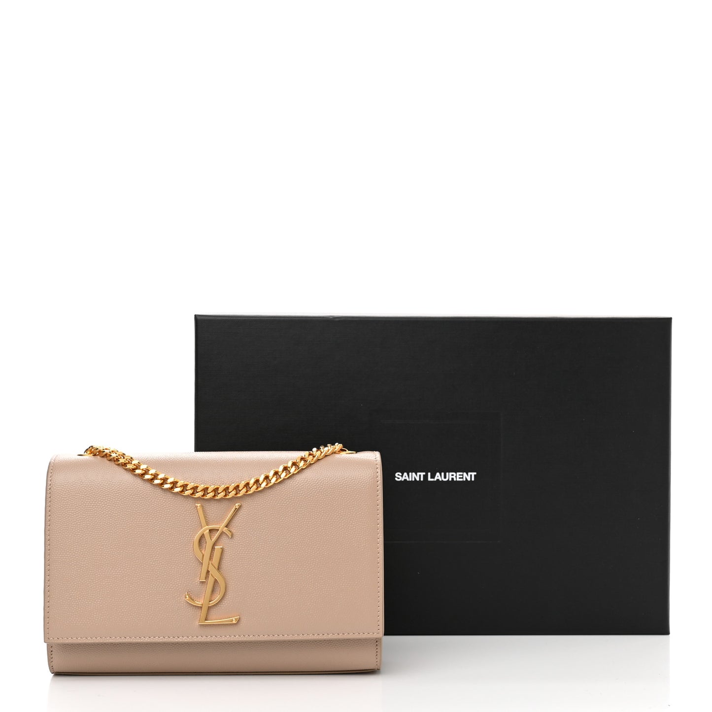 Grain De Poudre Small Monogram Kate Satchel Dark Beige
