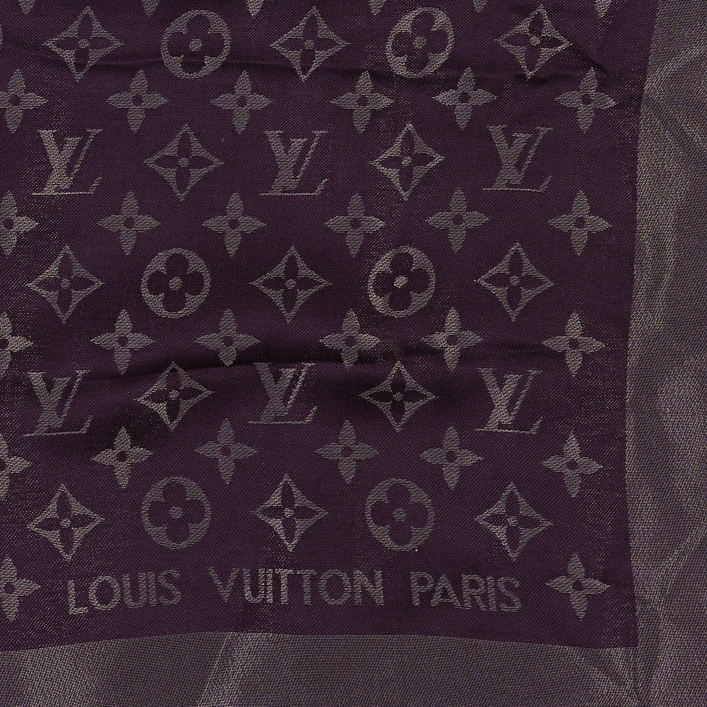 Silk Lurex Wool Monogram Shine Shawl Amarante