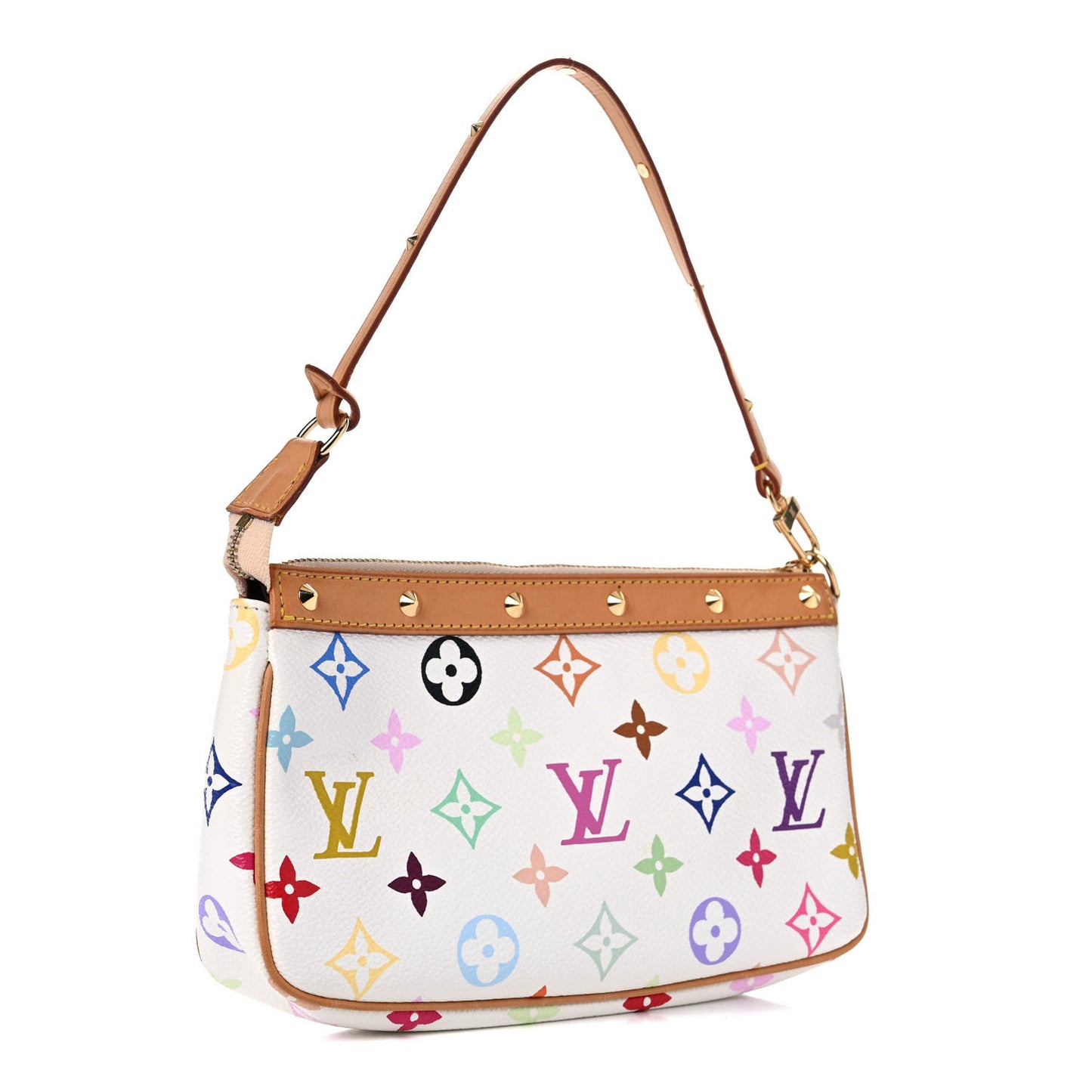 Monogram Multicolor Pochette Accessories White