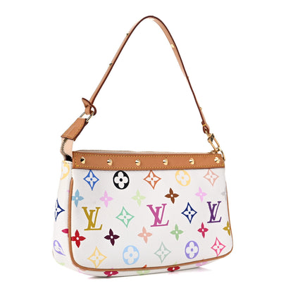 Louis Vuitton Monogram Multicolor Pochette Accessories White 3 of 17