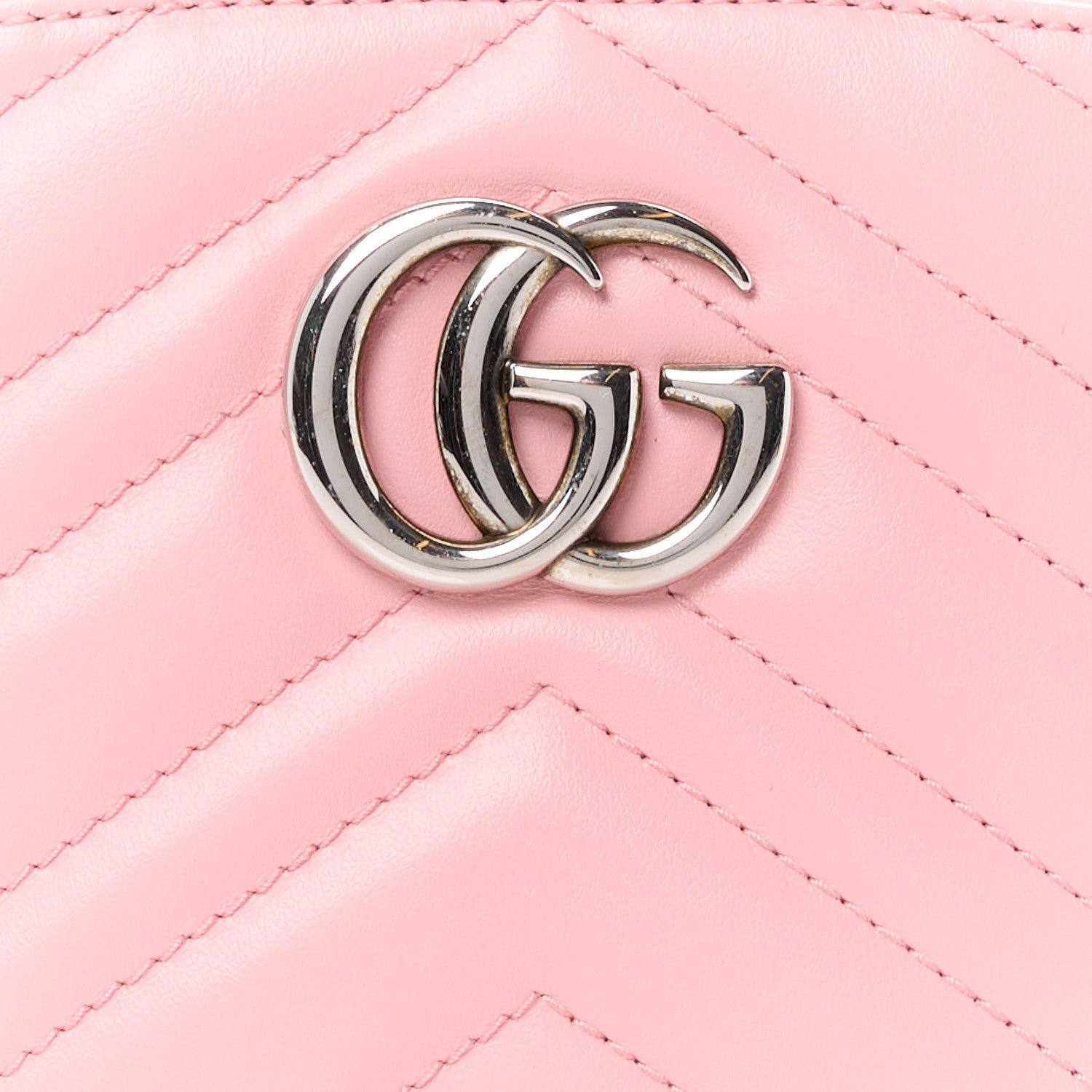 Gucci Calfskin Matelasse GG Marmont Pouch Cosmetic Case Wild Rose 8 of 11