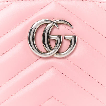 Gucci Calfskin Matelasse GG Marmont Pouch Cosmetic Case Wild Rose 8 of 11