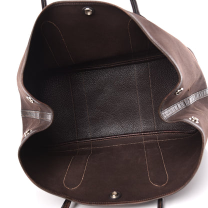 Hermes Toile Negonda Garden Party Tote 36 MM Chocolate 5 of 17