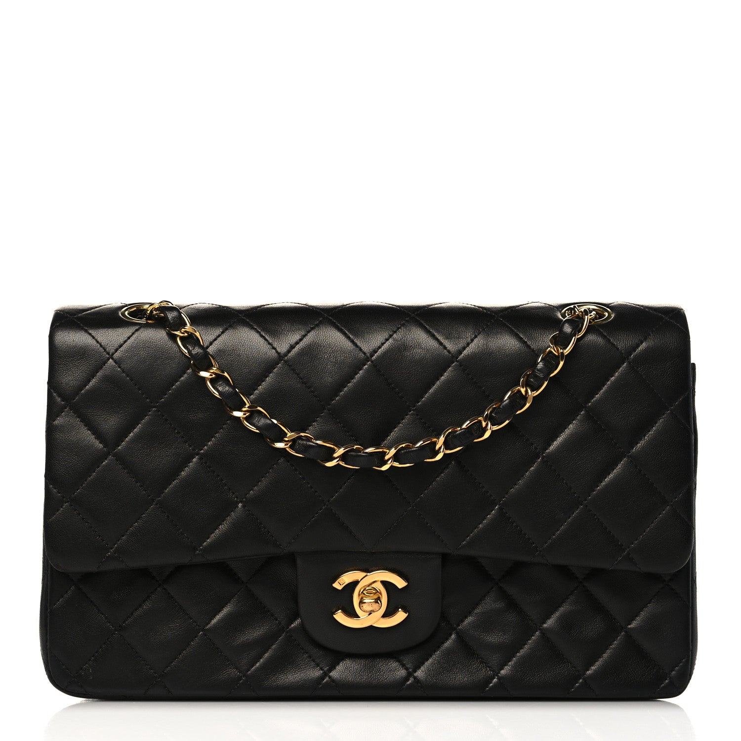 Chanel Lambskin Quilted Medium Double Flap Black 1 of 11