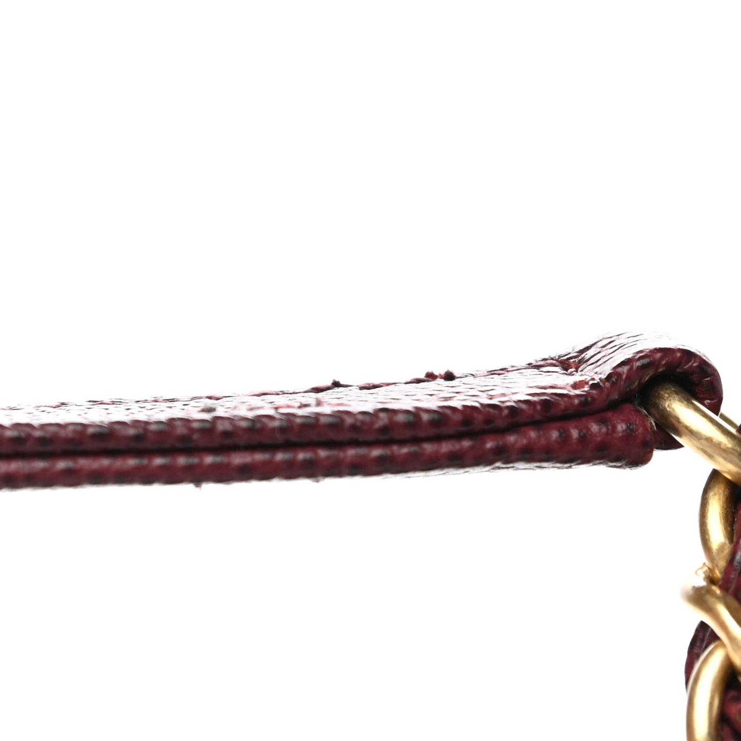 Caviar Elaphe Quilted Mini Coco Handle Flap Burgundy